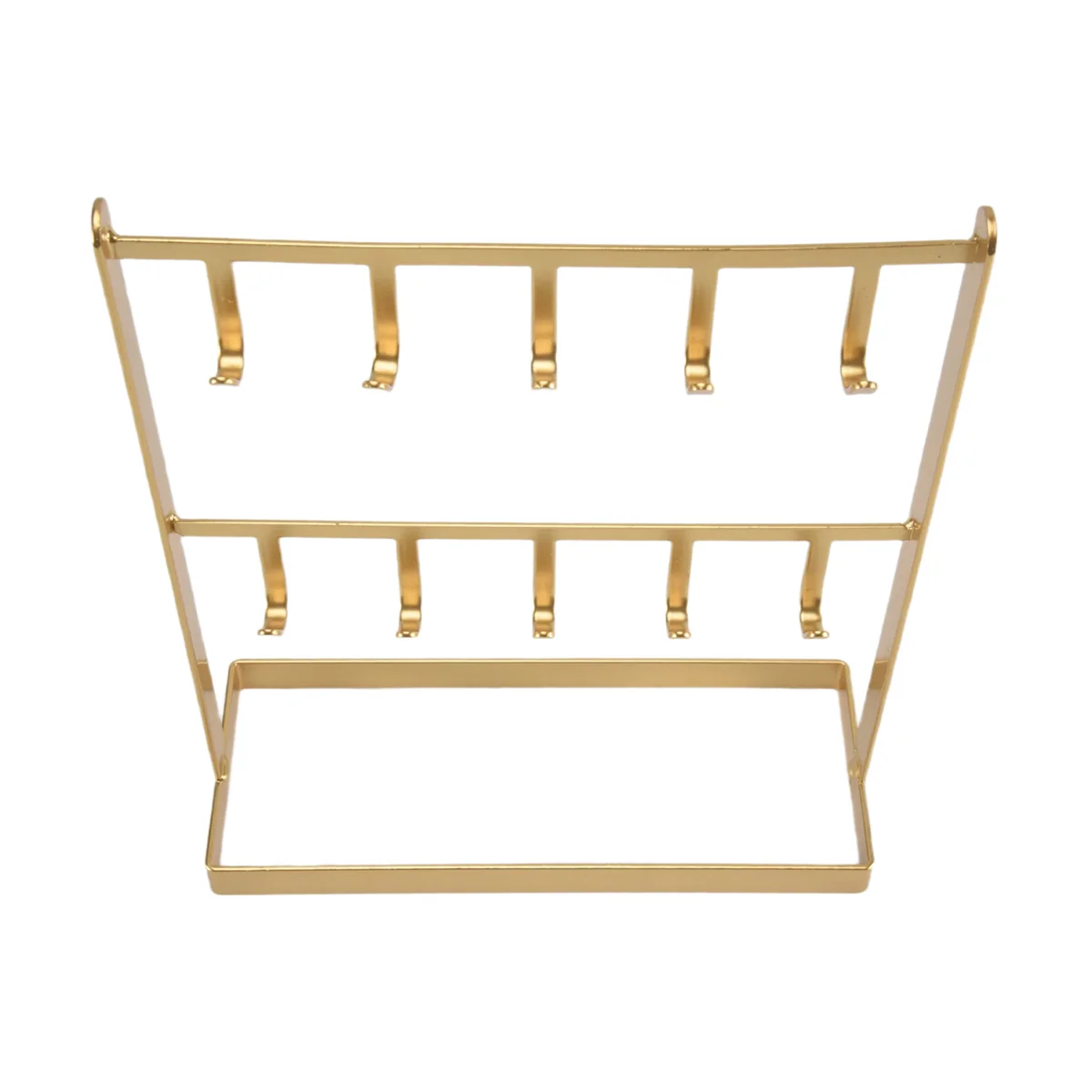 A53TT Tabletop Iron Jewelry Jewelry Earring Hanger Necklace Ring Earring Earring Shelf Display Shelf Porch Key Rack Gold
