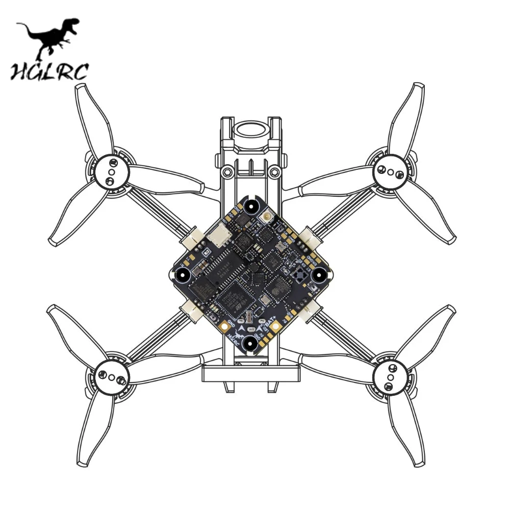 HGLRC SPECTRE F411 12A AIO 2-4S controlador de vuelo 12A 4 en 1 ESC 400mW transmisión de imagen UART ELRS 2,4G 2-4S LiPo 25,5X25,5mm