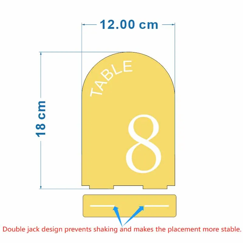 アクリルの3Dウェディングテーブル番号,ゴールドミラー,テーブルの記号,結婚式の看板,センターピースの装飾