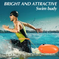 1/2Pcs Swim Buoy Float for Open Water Swimming Safety Float with Adjustable Waist Belt Waterproof Dry Bag for Swim Train Kayaker 6