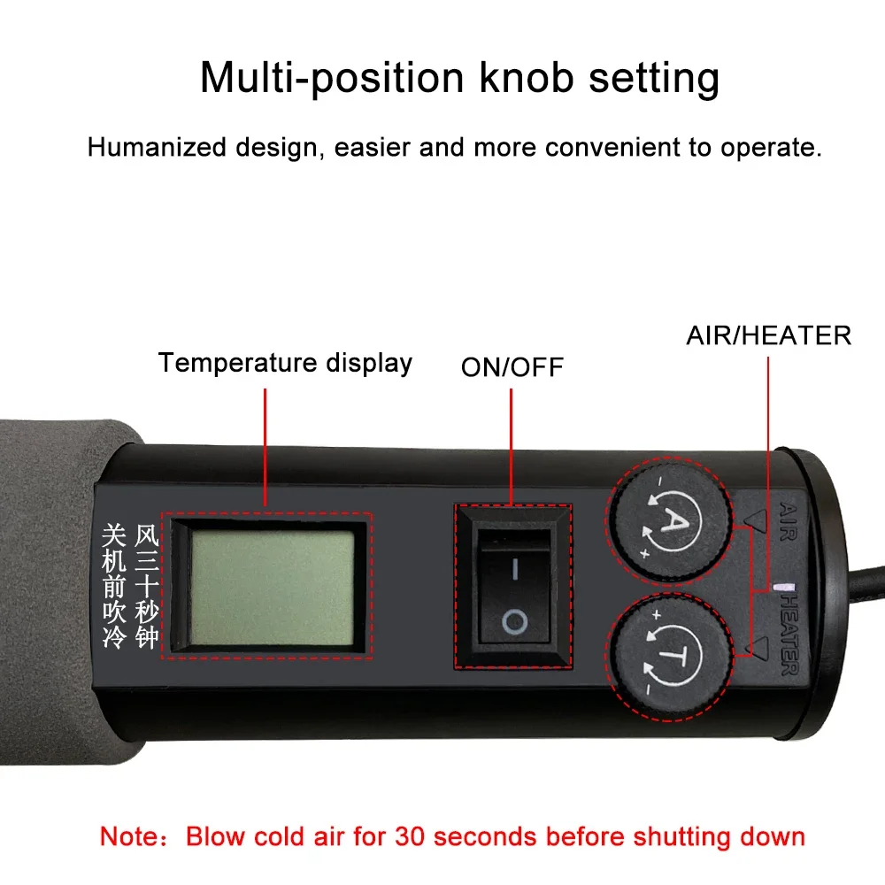 LCD Digital Heat Hot Air Gun Desoldering Soldering Station 110V 220V Temperature Adjustable IC SMD BGA 8018LCD8508