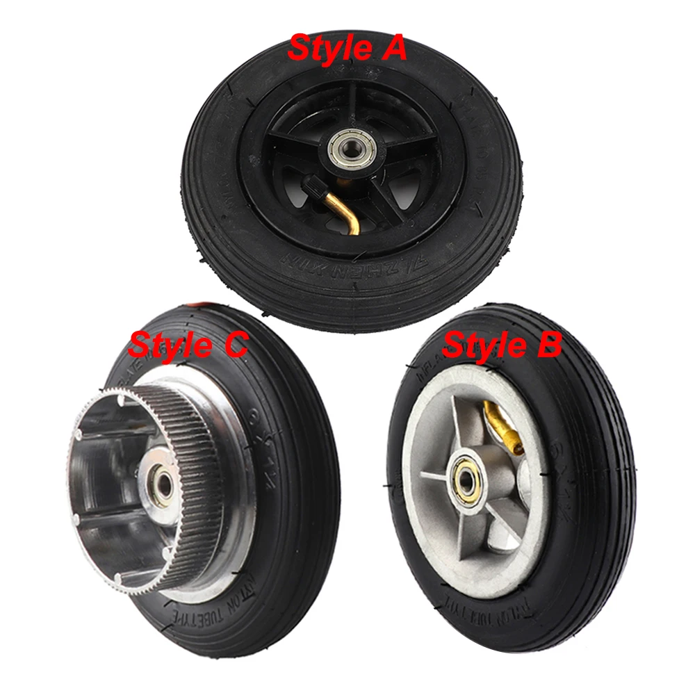 

6x1 1/4 Front and Rear Wheel Set Pneumatic Tyre 6-inch Inflatable Tires with Wheel Hub for Gas Electric Scooter Folding Bicycle