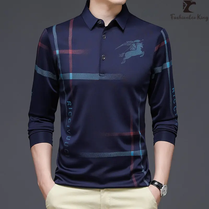 

High Quality Polos Men Shirts Slim Fit Dress Polo Shirt Business Shirt Casual Long Sleeve Polo TShirts