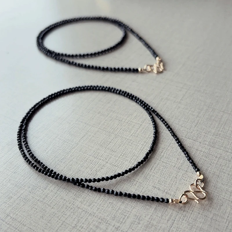 

Ожерелье из натурального кристалла, черный кристалл, агат, шпинель, ожерелье для женщин и мужчин, цепочка для свитера, бренд Будды, колье, амулет, ювелирные изделия