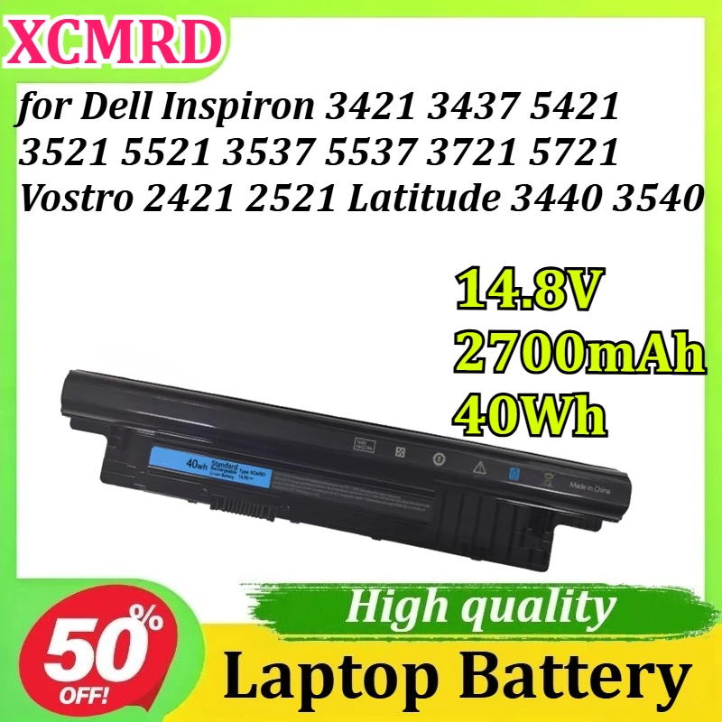

XCMRD Laptop Battery 14.8V 2700mAh 40Wh for Dell Inspiron 3421 3437 5421 3521 5521 3537 5721 Vostro 2421 2521 Latitude 3440 3540