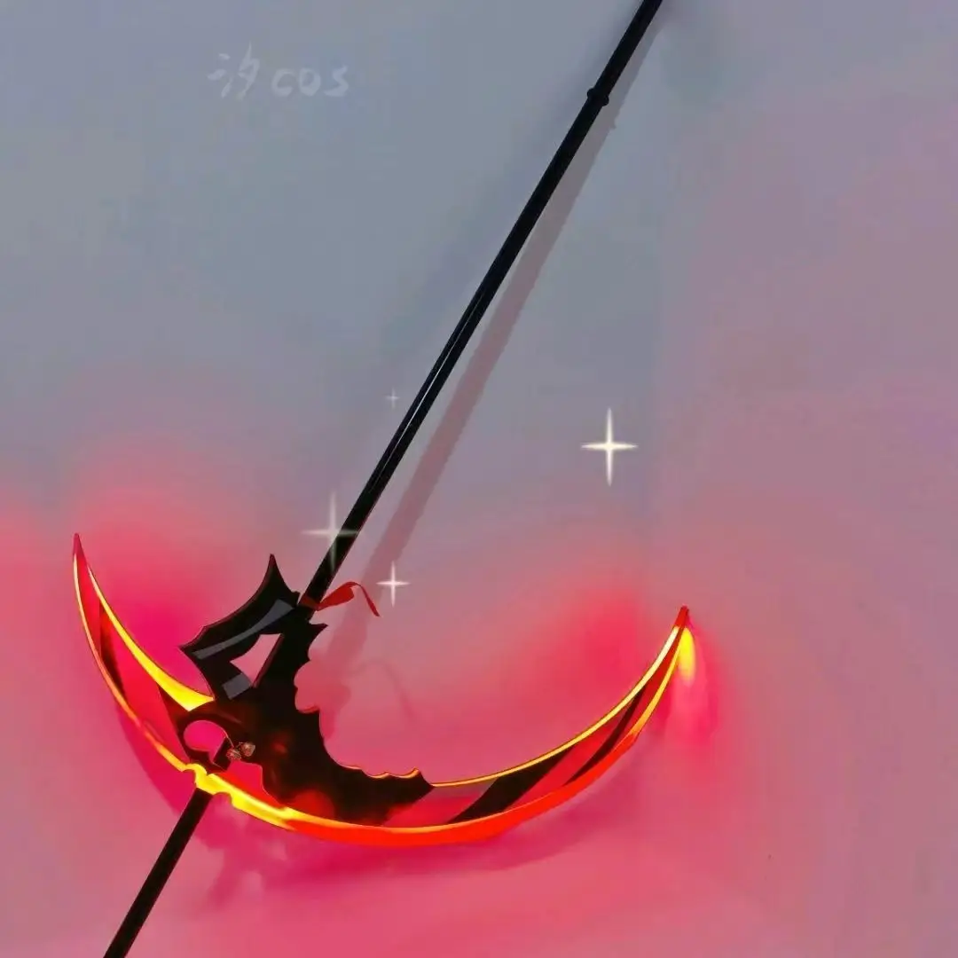 Young Wu Yi-see Cos Luminous Sickle Weapons Anime The Magical Cosplay Prop Halloween Christmas Fancy Party Costume Accessories