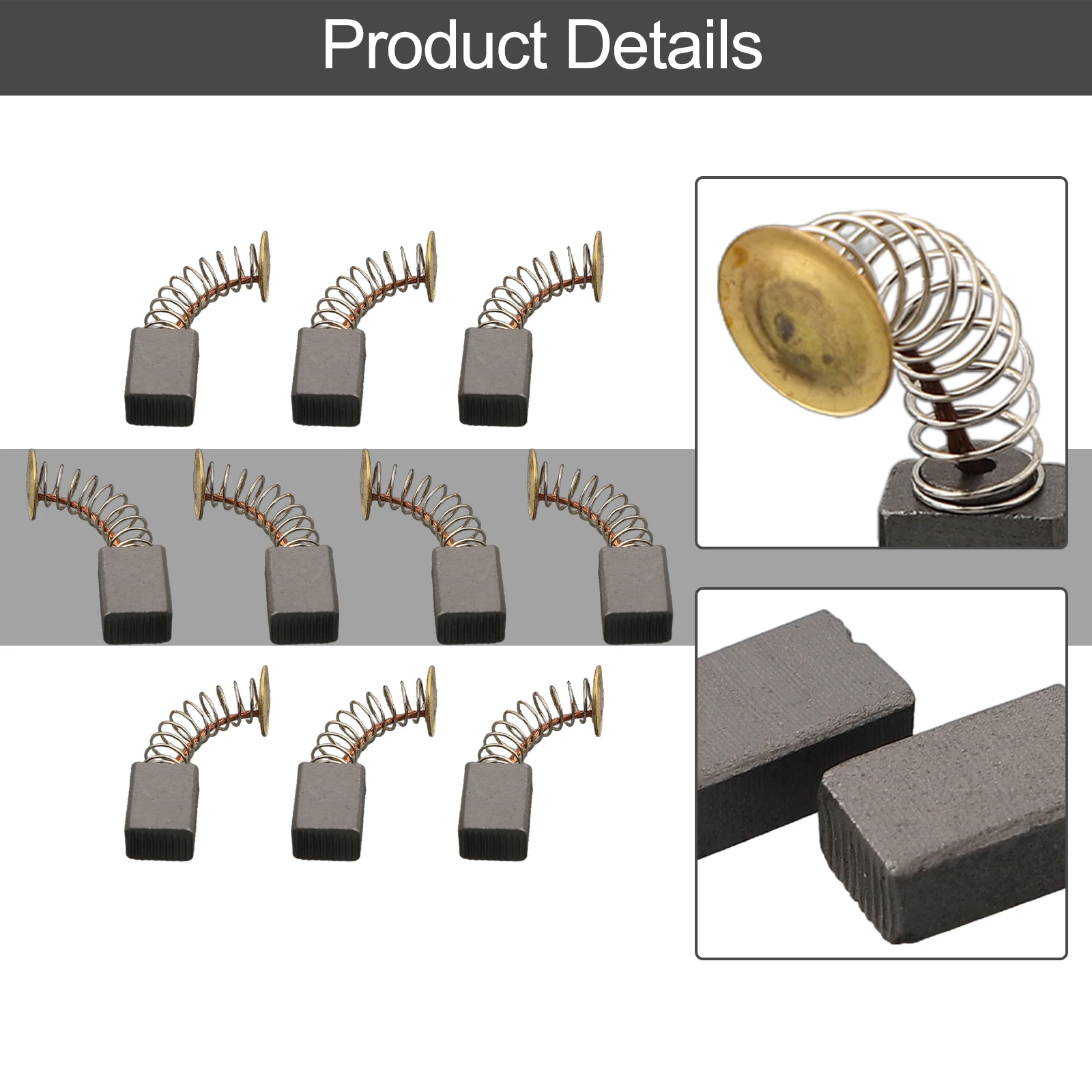 

Tool Parts Polishing Carbon Brushes For Polishing Machine 10PCS Angle Grinder Motor Carbon Brushes Replacement Part