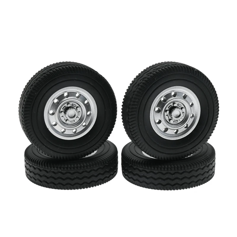 4Pcs Rubber Wheel Tire Tyre For WPL D12 Mini 1/16 RC Drift Truck Car Spare Parts Accessories