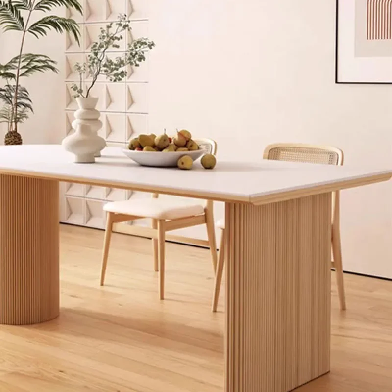 

Newclassic Centerpiece Dining Table Decoration Solid Wood Marble Top Luxury Console Dining Table Centre Modern Muebles Furniture