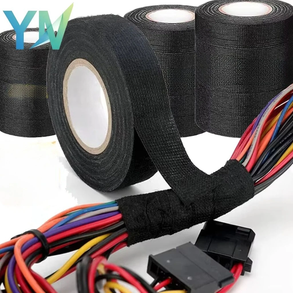 1-20PCS Car Wire Harness Cloth Tape Heat Resistant Sound Dampening Fabric Bundling Wrap for Automotive Cable Loom Wiring
