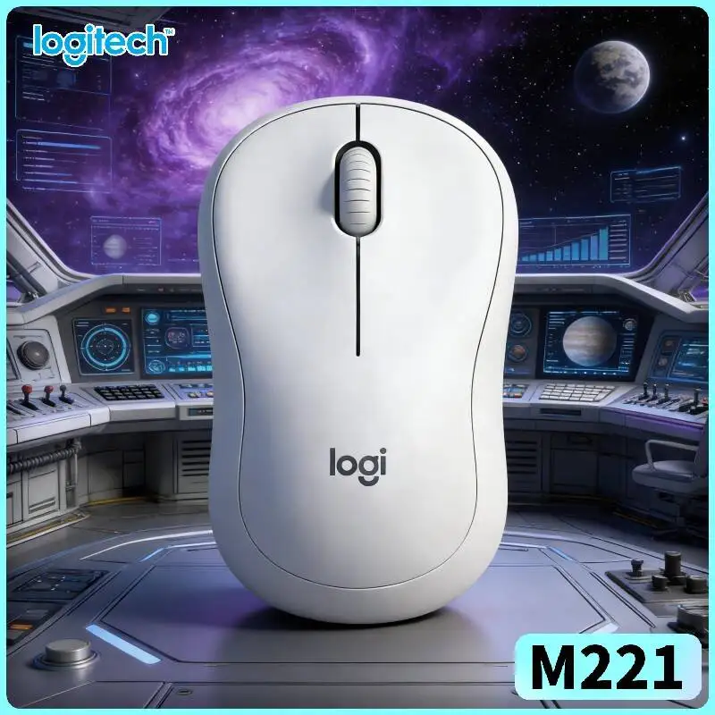 Logitech M221 Silent Optical Mouse - 18-Month Battery Life, 1000 DPI, 10m Range, Students Office Travel Fans