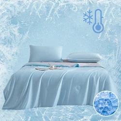 Summer Cooling Blankets Smooth Air Condition Comforter Lightweight Cold Quilt Twin King Size