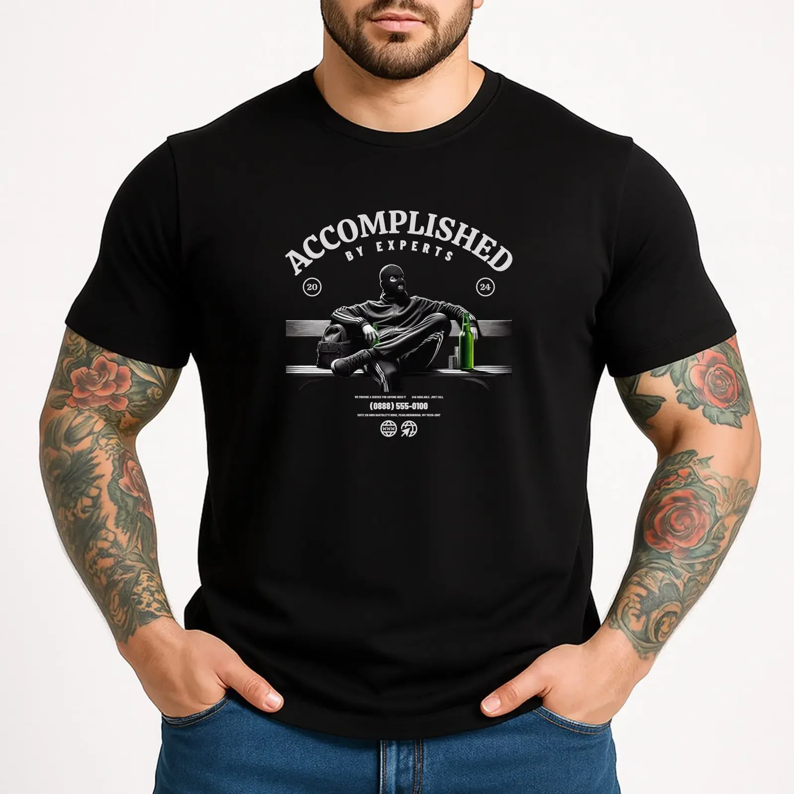T-shirt homme Banco avec imprimé, style streetwear urbain, conçu par des experts, couleurs unies, vintage, délavé, doux, polyvalent, respirant