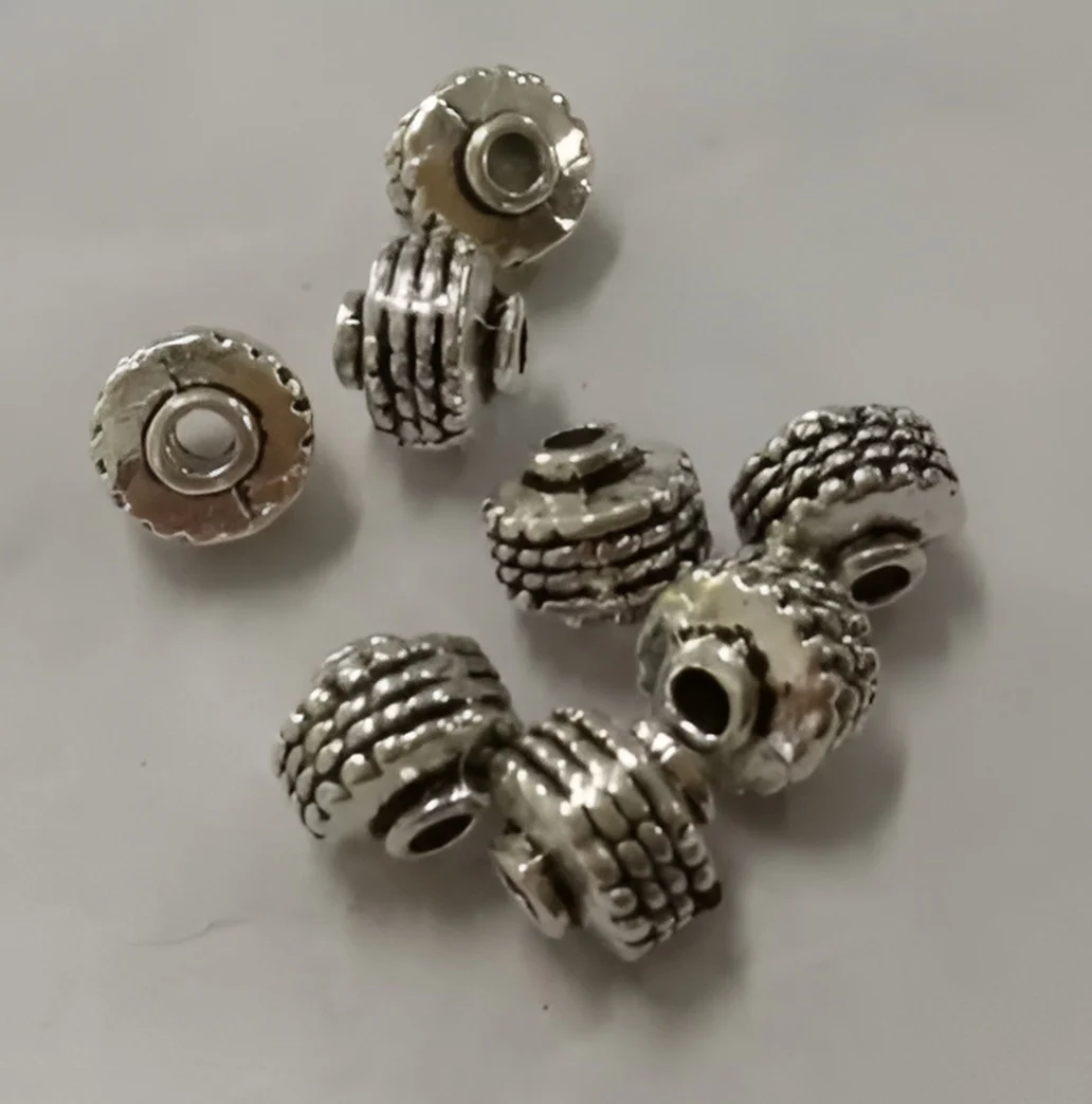 20pcs  7x6mm,hole:1.2mm    Alloy matel antiqued silver  spacer beads    HWH0890