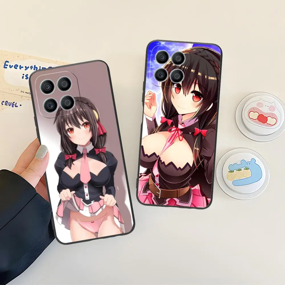 Konosuba Yunyun حافظة هاتف محمول لهاتف Honor 90 80 70 60 50 30 20 10 9 8 7 Pro S SE Lite 5G غطاء طباعة ملون جميل