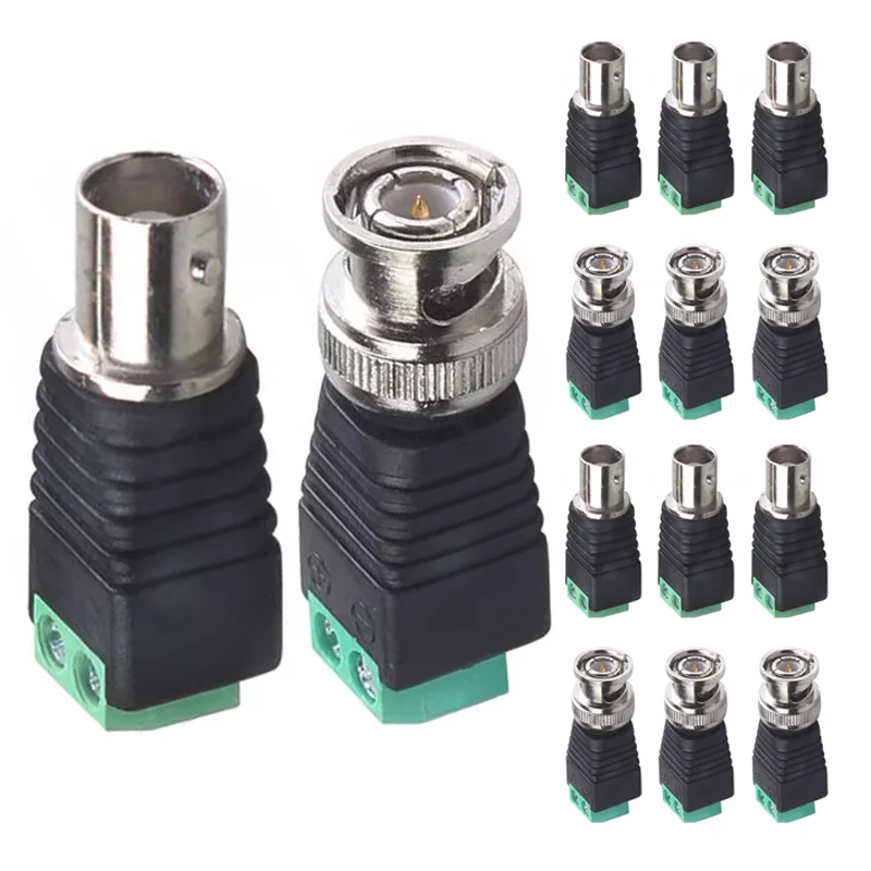 5/20/100PCS BNC Q9 Male Female Screw Plug Socket Connectors Adapter Terminal Surveillance Camera UTP Audio Video CCTV