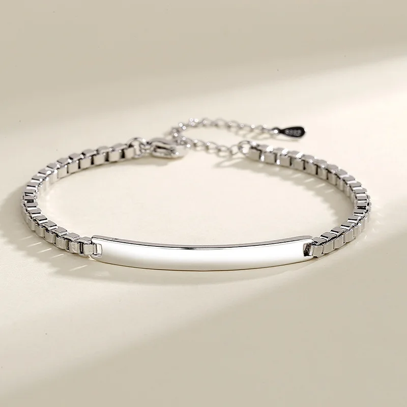 

Customized couple bracelets, men's and women's commemorative gifts, flat engraved holiday gifts, Valentine's Day gifts