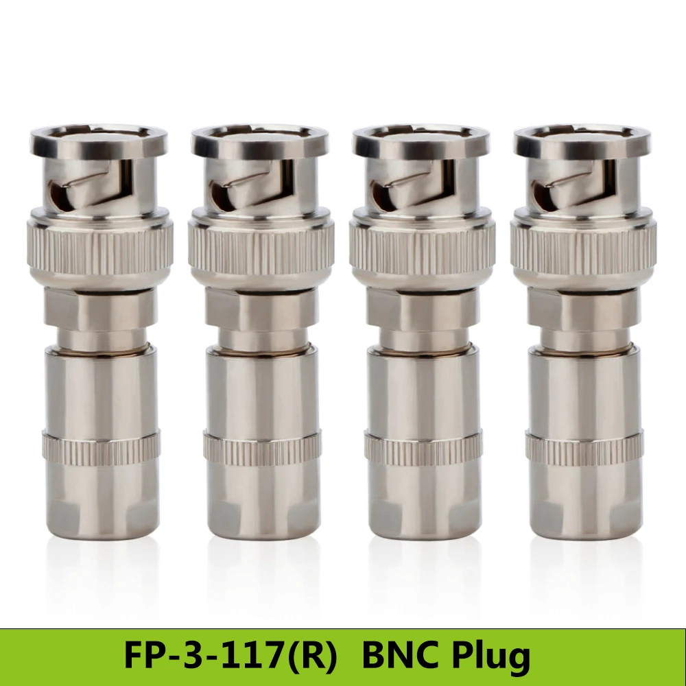 Rhodium Plated BNC Plug Fever Coaxial Digital Cable Plug BNC Male Plug To Female Jack Adapter Connector Brass 50ohm