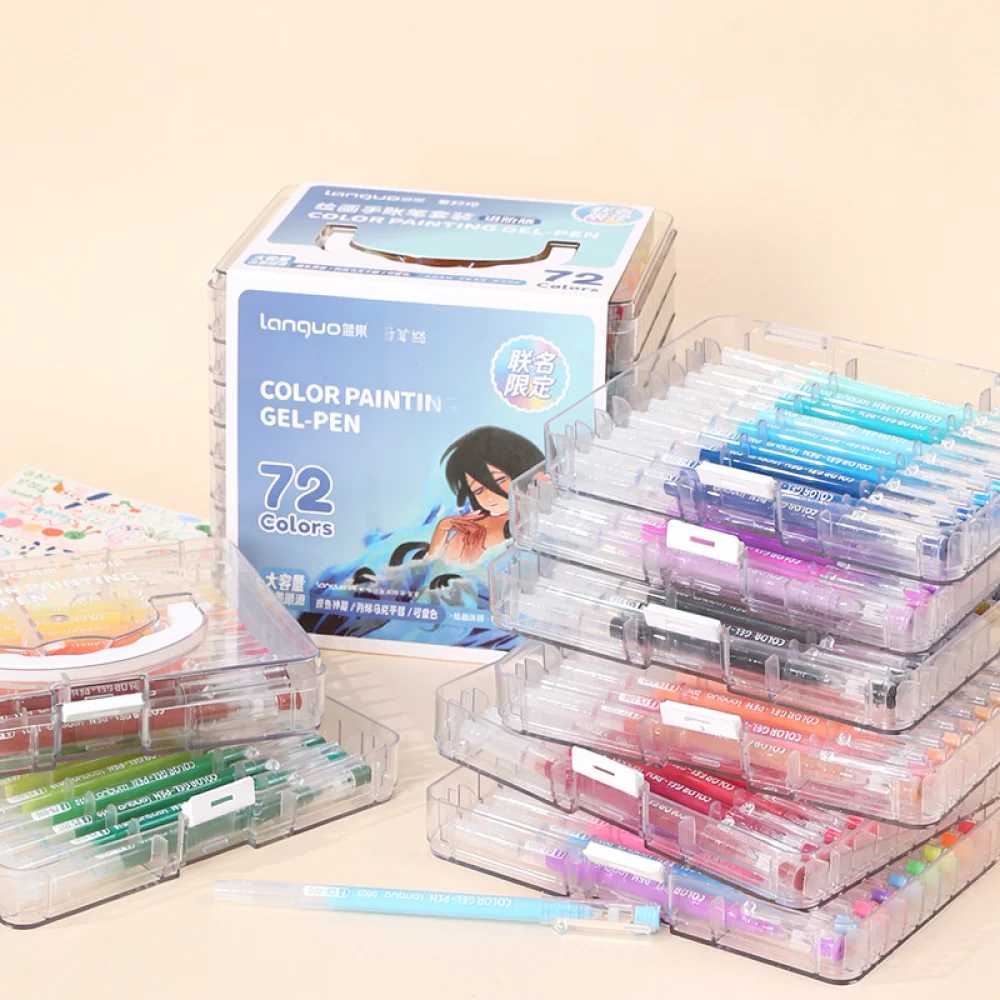 For For Languo Art Drawing Markers Set Gel Ink Pens Stationery Supplies For Journaling Sketching School Office Writing Gift Box