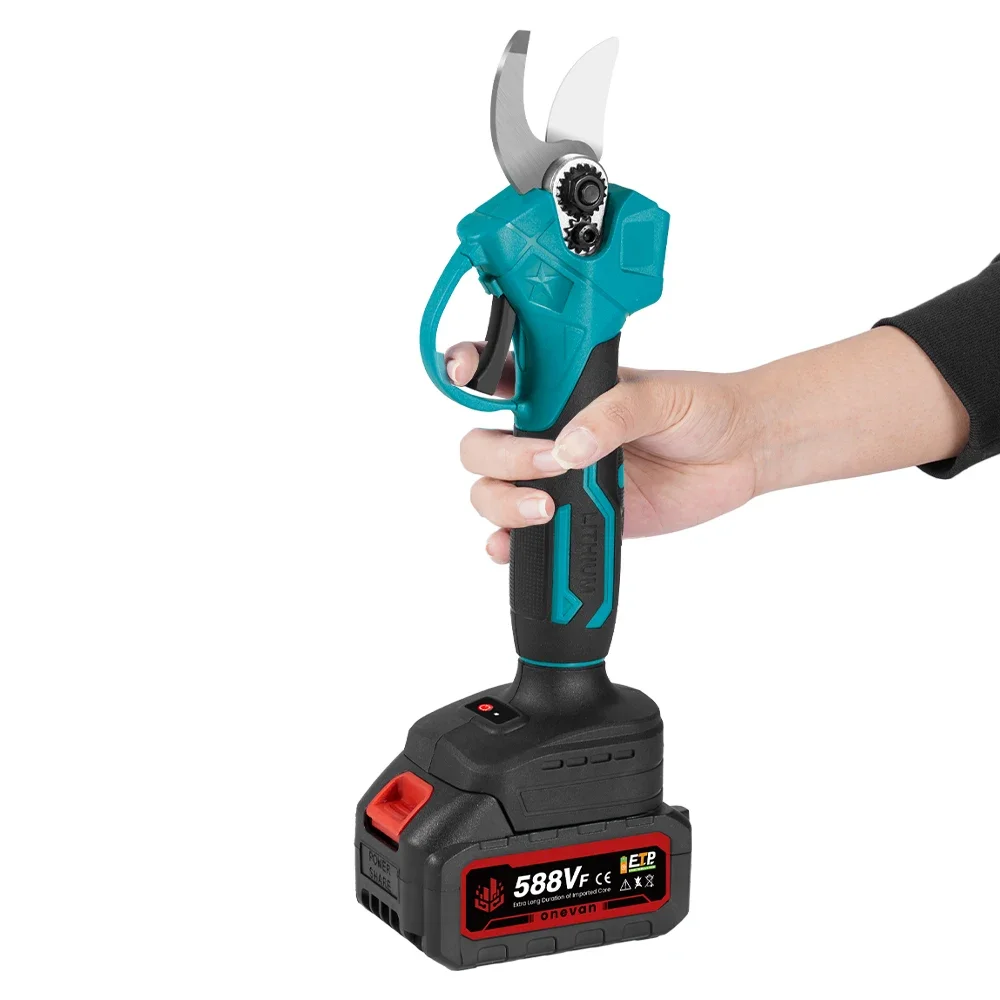 Brushless 30mm Electric Pruner Shear Electric Scissors Cordless Fruit Tree Bonsai Pruning Garden Tool For Makita 18V Battery Pin