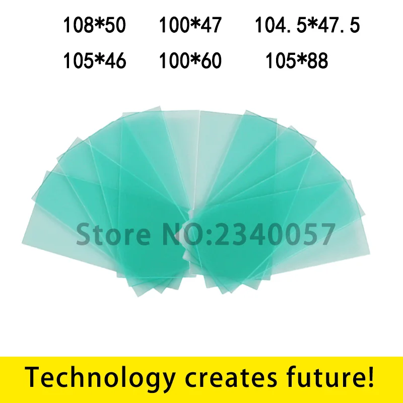 10 pezzi di protezione per pc in plastica 108-50/100-47/104.5-47.5 /105-46/100-60/105-88 cappuccio solare lente per maschera oscurante automatica