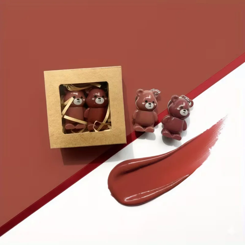 قطعتان من علبة هدايا ملمع الشفاه الصغيرة |   ملمع شفاه أنيق معلق، يدوم طويلاً ولا يبهت، يجب أن يكون لجمال التنقل اليومي