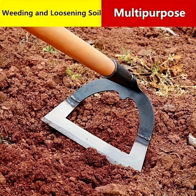 14-26CM Professional Weeding Hoe Handheld Hollow Hoe Thickened Manganese Steel Agricultural Weeding Hoe Planting Vegetable Garde