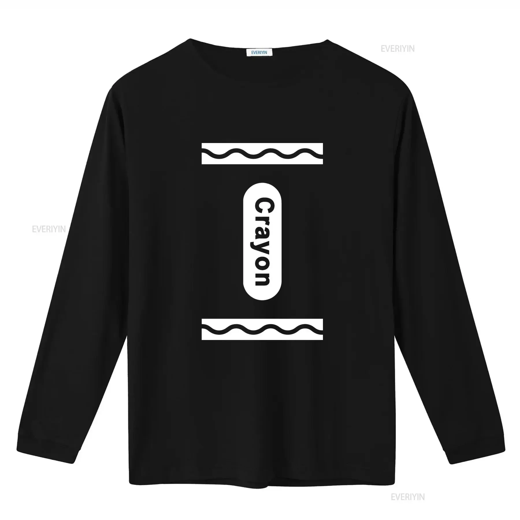 Men's Black and White T Shirt with Crayon Print for Halloween Costume vintage Washed graphic Top For Everyday Wear Breathable