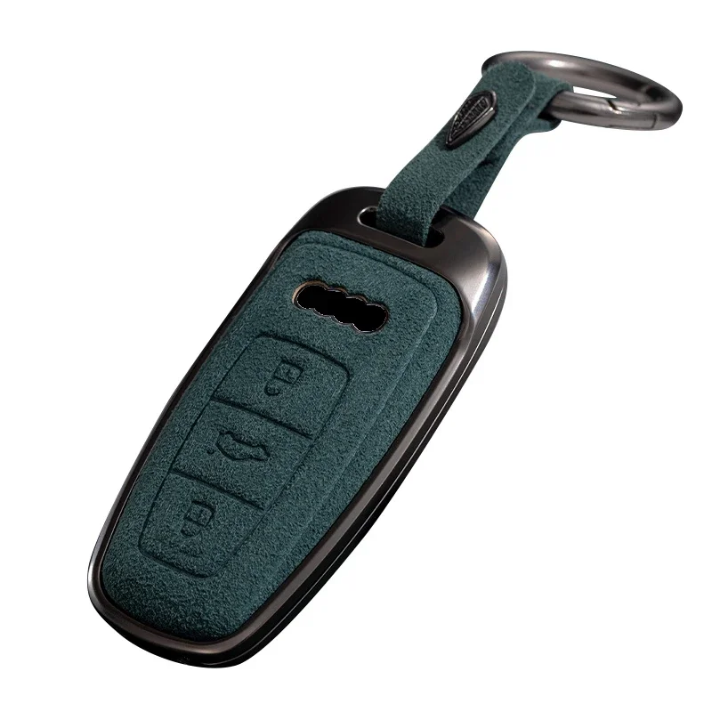 Car Suede Key Case Cover Bag For Audi A1 A3 A4 A5 A6 A7 A8 Quattro Q3 Q5 C8 Q8 8S 8W Q7 B9 4M S5 S4 S7 D5 TT TTS TFSI E-Tron