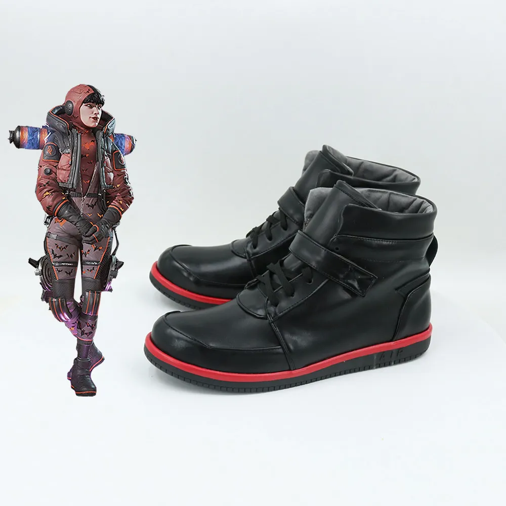Apex legends ‌Wattson Cosplay Boots Black Red Shoes Boots Anime Games Role Playing Shoes Boots Can Custom Made