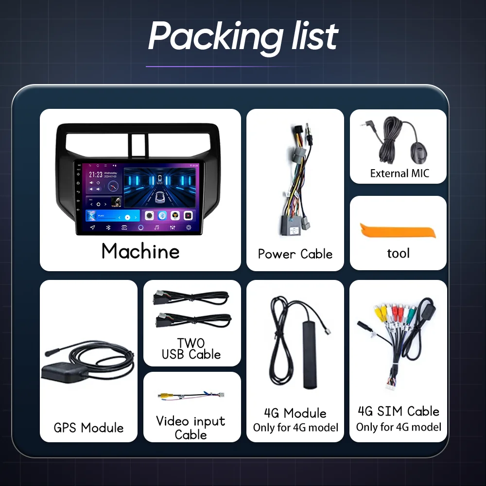 أندرويد 15 مشغل أسطوانات للسيارة Carplay أندرويد السيارات لتويوتا راش 2018 2019 نظام تحديد المواقع والملاحة راديو تلقائي ستيريو مشغل وسائط متعددة لا 2din DVD