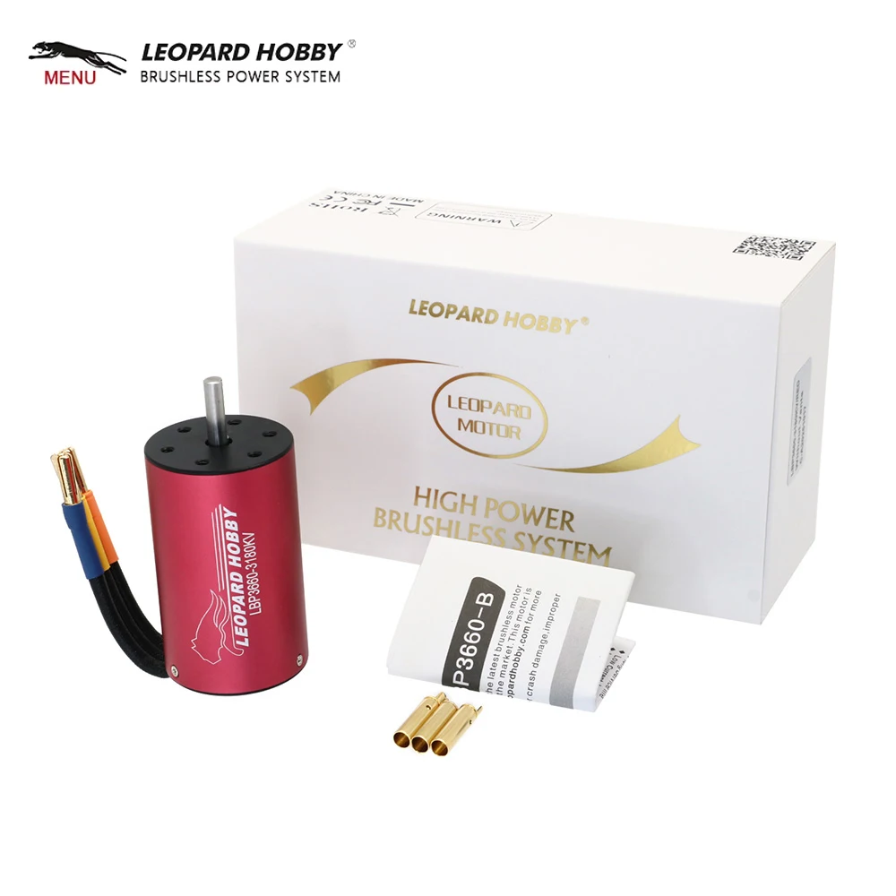 

Leopard Hobby 3660 2700KV 3180KV 3800KV 4650KV Waterproof Brushless Motor 5.0mm Shaf tFor 1:10 Rc Car Traxxas Slash Wltoys Axia