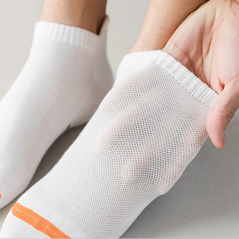 جوارب قطنية قصيرة للرجال ، جوارب رياضية ، ألوان زاهية ، كاحل ، لا عرض ، تنفس ، ركض ، موضة ، 5 أزواج ، 10 أزواج #5