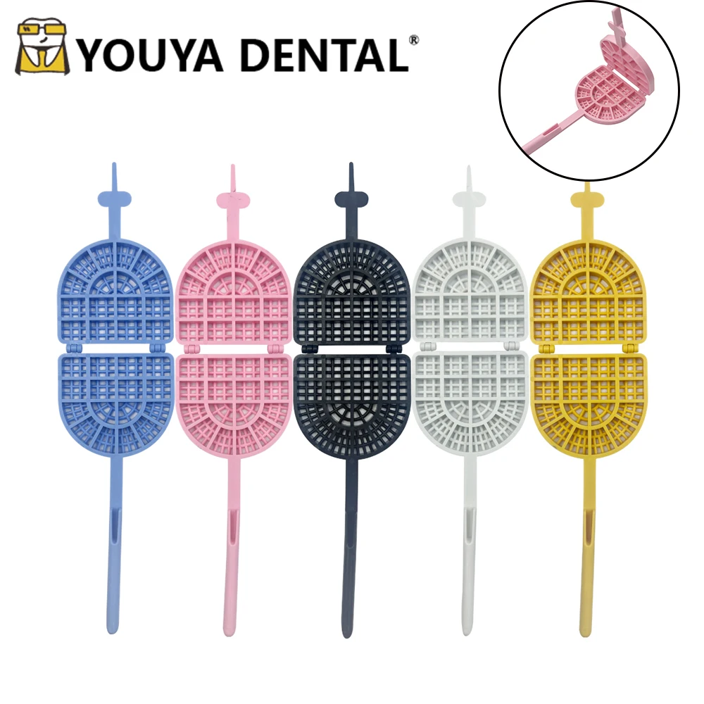 

1Pc Dental Tooth Washing Racket Holder Veneers Materials Denture Wash Tray Cleaning Polishing Plate for Porcelain Teeth