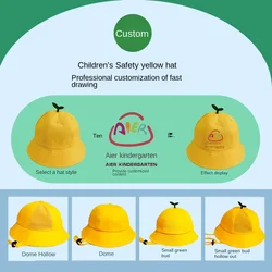 Children's Fisherman Hat Pure Cotton Little Yellow Hat Sun Protection Children's Spring Outing Sun Hat