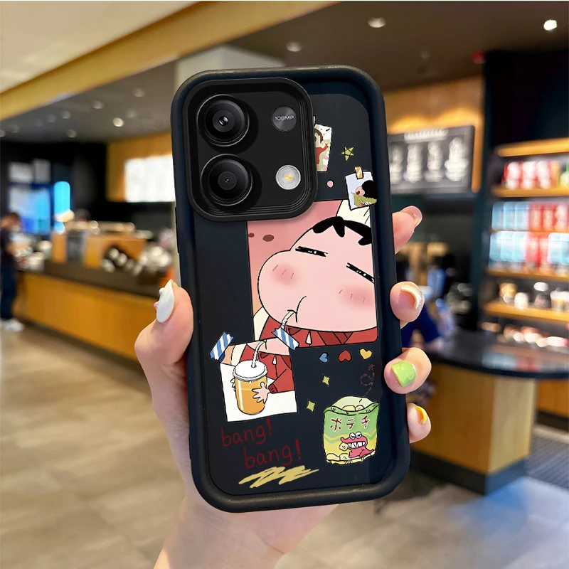 C-Crayon Shin-Chan Cartoon Phone Case For Redmi Note 13 12 Pro Plus 4G 5G Note 13 12 11 10 9 Pro 12C 10C 9C A2 A1 Silicone Cover