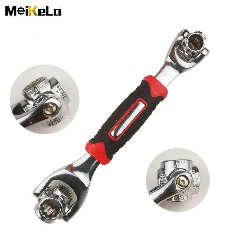 52in1 Universal Socket Wrench 360° Multifunctional Flower-Shaped Twelve-Angle Socket Wrench Set Car Maintenance And Repair Tools