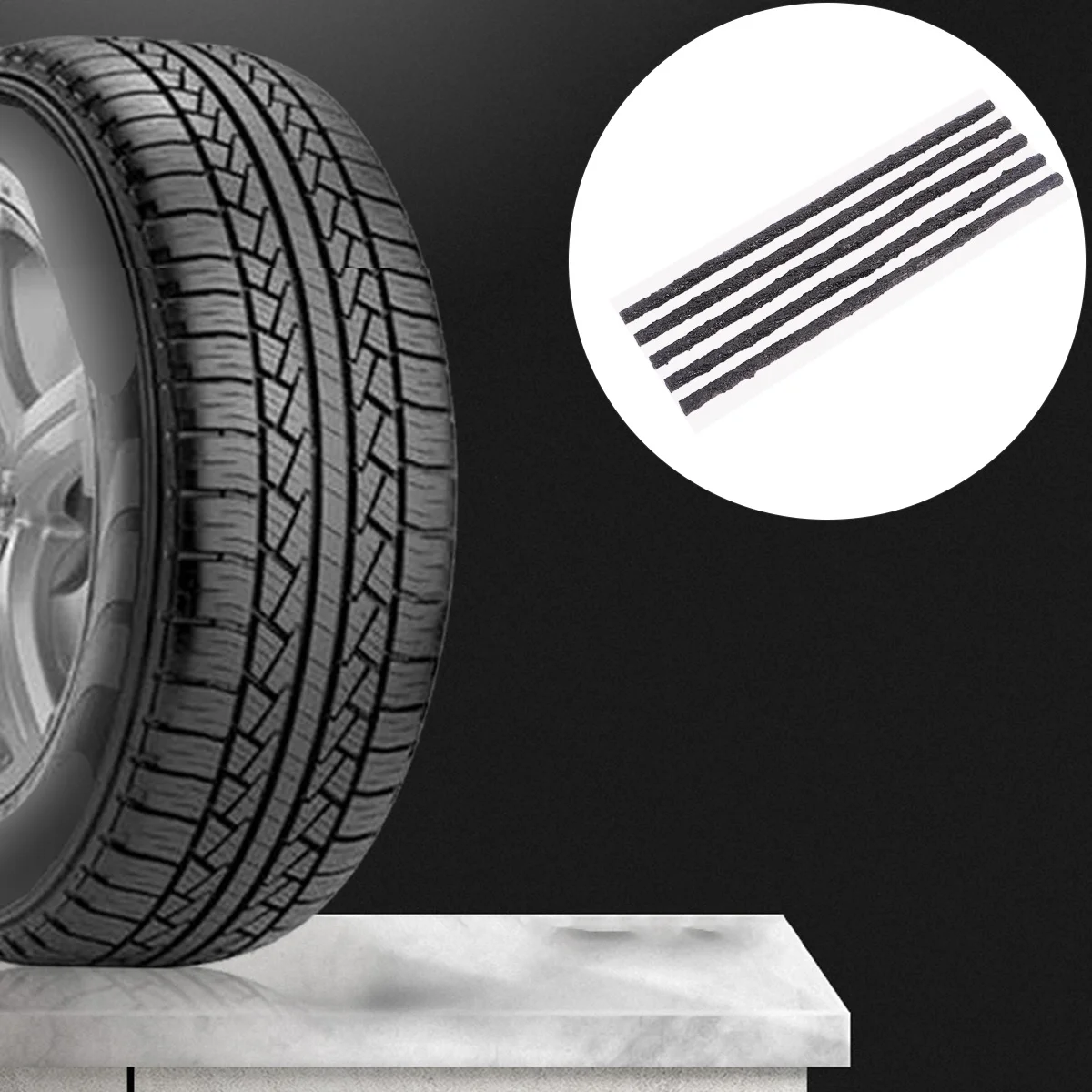 

50Pcs Car Tire Repair Strings Durable Butyl Rubber Tubeless Tyre Quick Puncture Repair Plug Strip Tire Sealing Tool