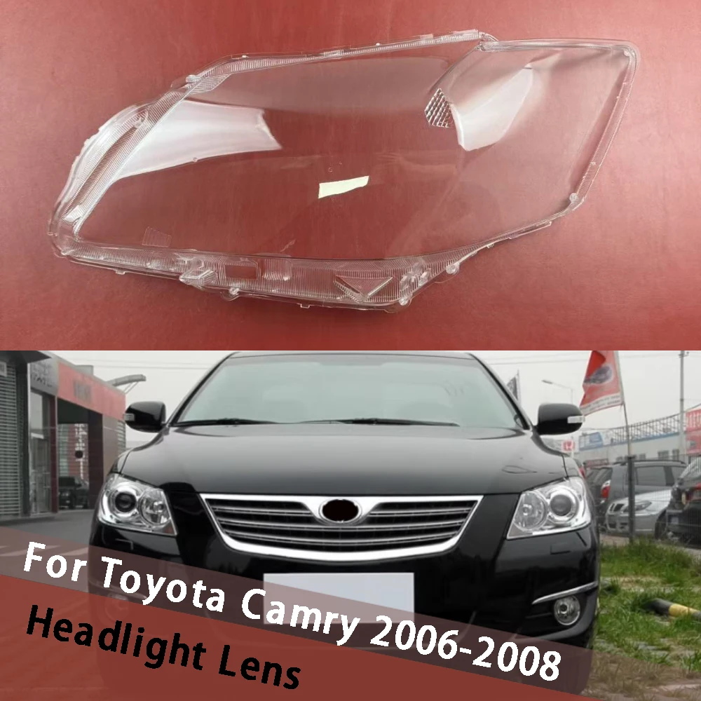 

For Toyota Camry 2006 2007 2008 Front Transparent Lampshade Lamp Shade Front Headlight Shell Headlamp Cover Lens Plexiglass