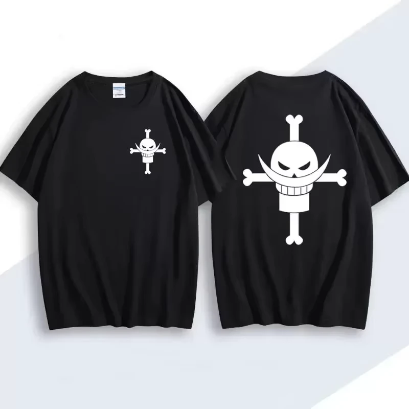 2025 novo pirata ace edward newgate camiseta cosplay das mulheres dos homens camiseta de algodão manga curta anime japonês harajuku roupas