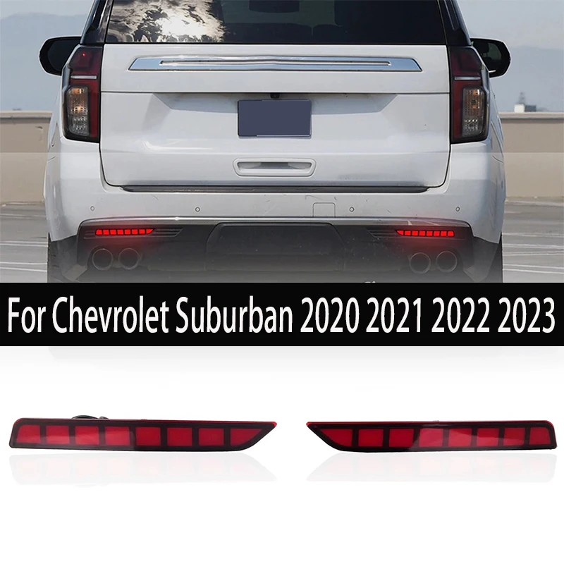 

1 set Rear Bumper Reflector LED Tail Light For Chevrolet Suburban 2020 2021 2022 2023 brake light