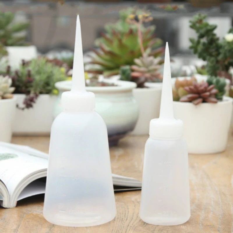 Garrafa rega para apertar suculentas para plantas, lata pulverização com bico vertical plástico