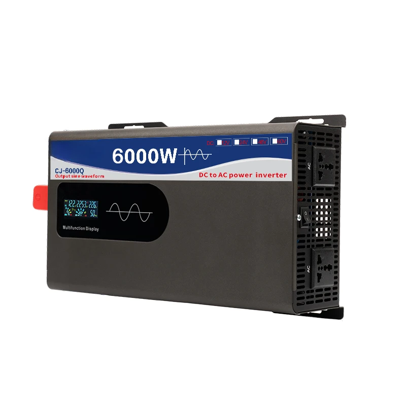 Off grid 12v 24v 48v 60V DC to AC 110v  220v Pure Sine Wave Inverter  rated power 3000w peak power 6000w  solar car inverter