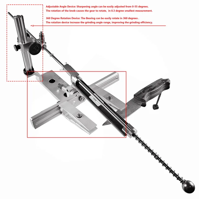Sy Tools Beast Mechanizm obrotowy z zaciskiem Diy Apex Stały kąt Ostrzałka do noży System ostrzenia Łożysko