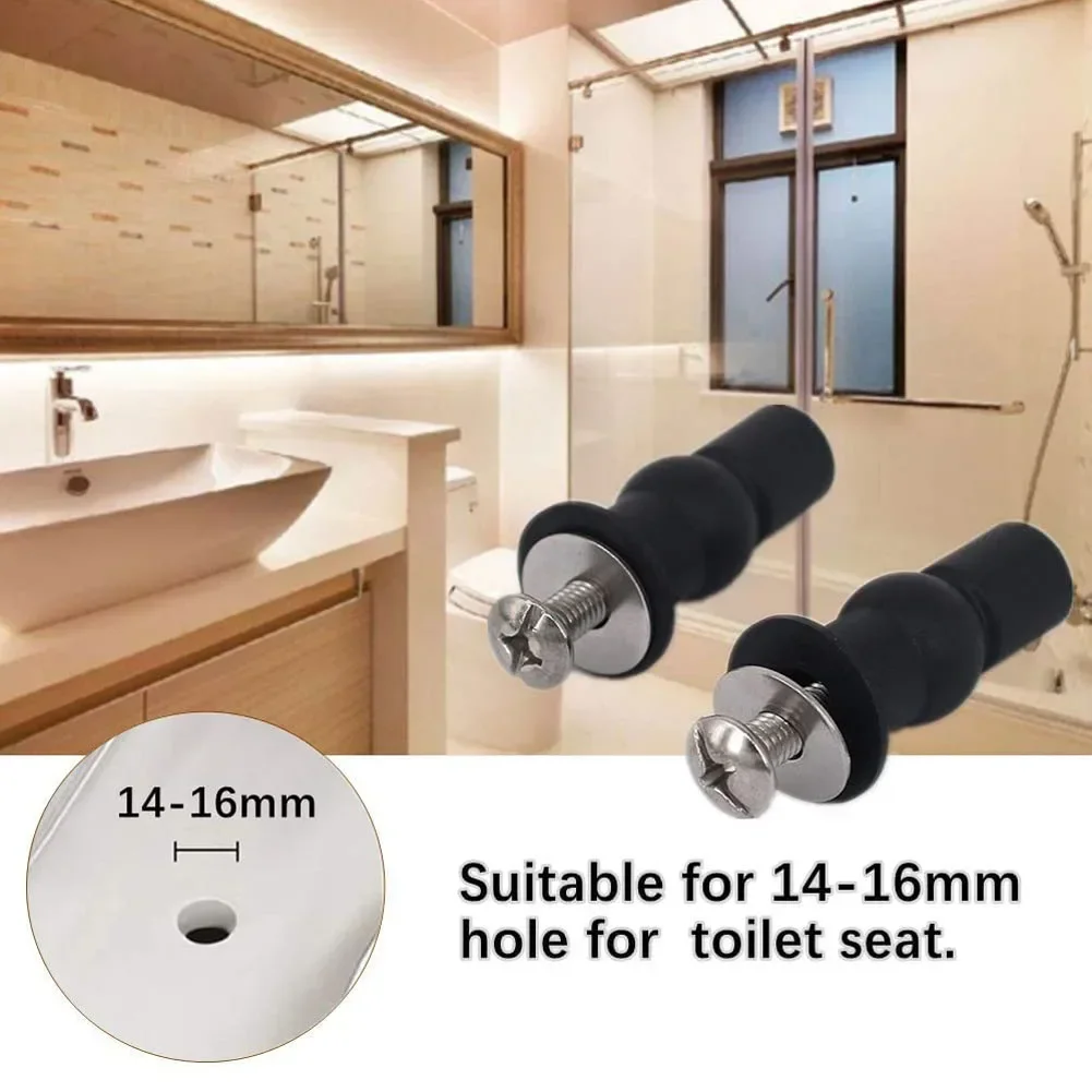Screws Hinges Toilet Hinges Nice Tight Fit Rubber Plugs Rubber Top Nuts Stainless Steel Toilet Seats Hinges High Quality