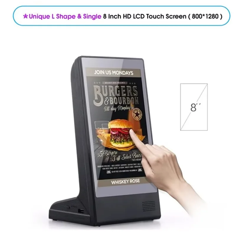 Player Commercial Call Service Equipment Order Food Machine 8 Inch Table CRestaurant Bar Digital Menu