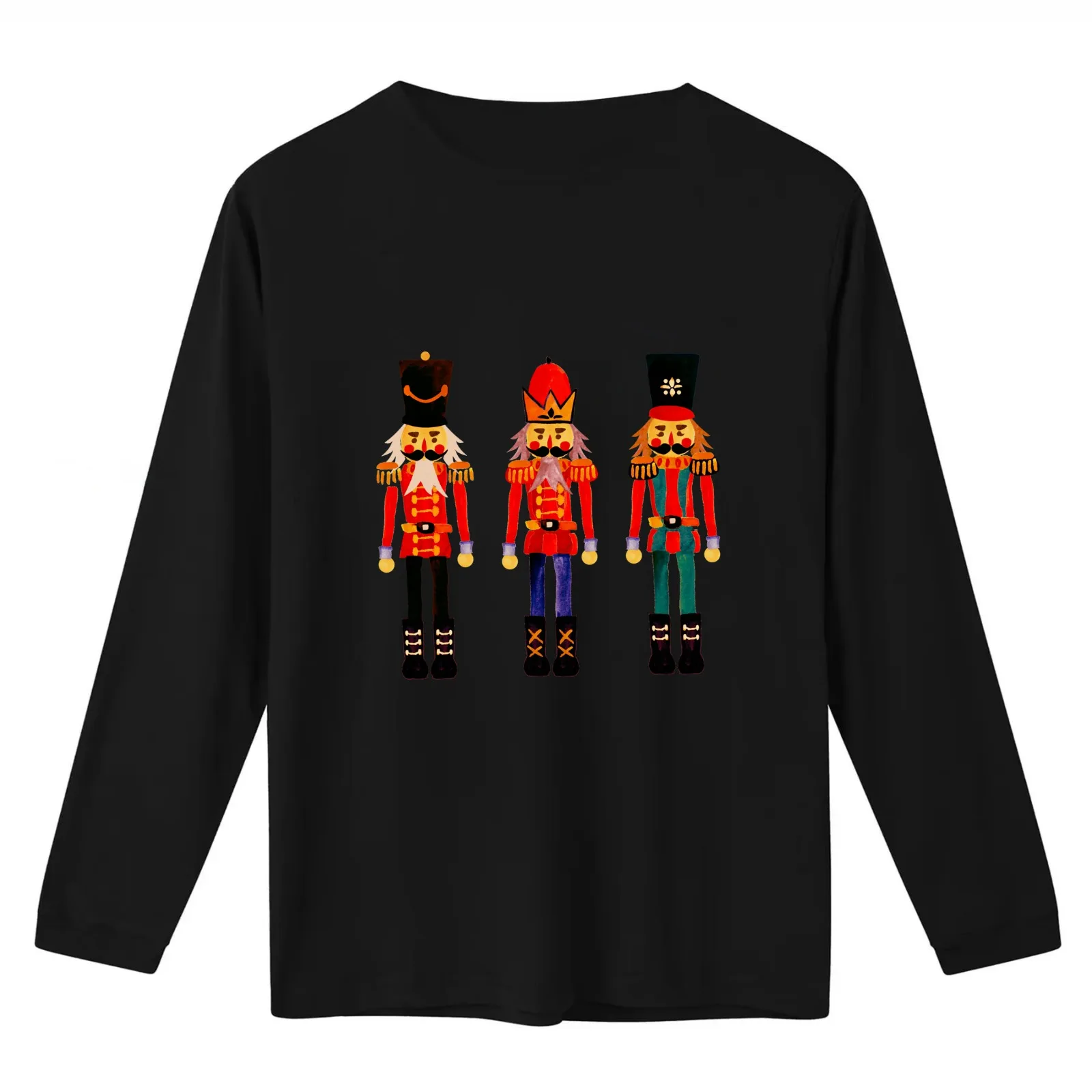Holiday Nutcracker T-Shirt Summer Casual Cotton Tee Oversized Streetwear Tops Vintage Graphic Print Loose Fit Short Sleeve