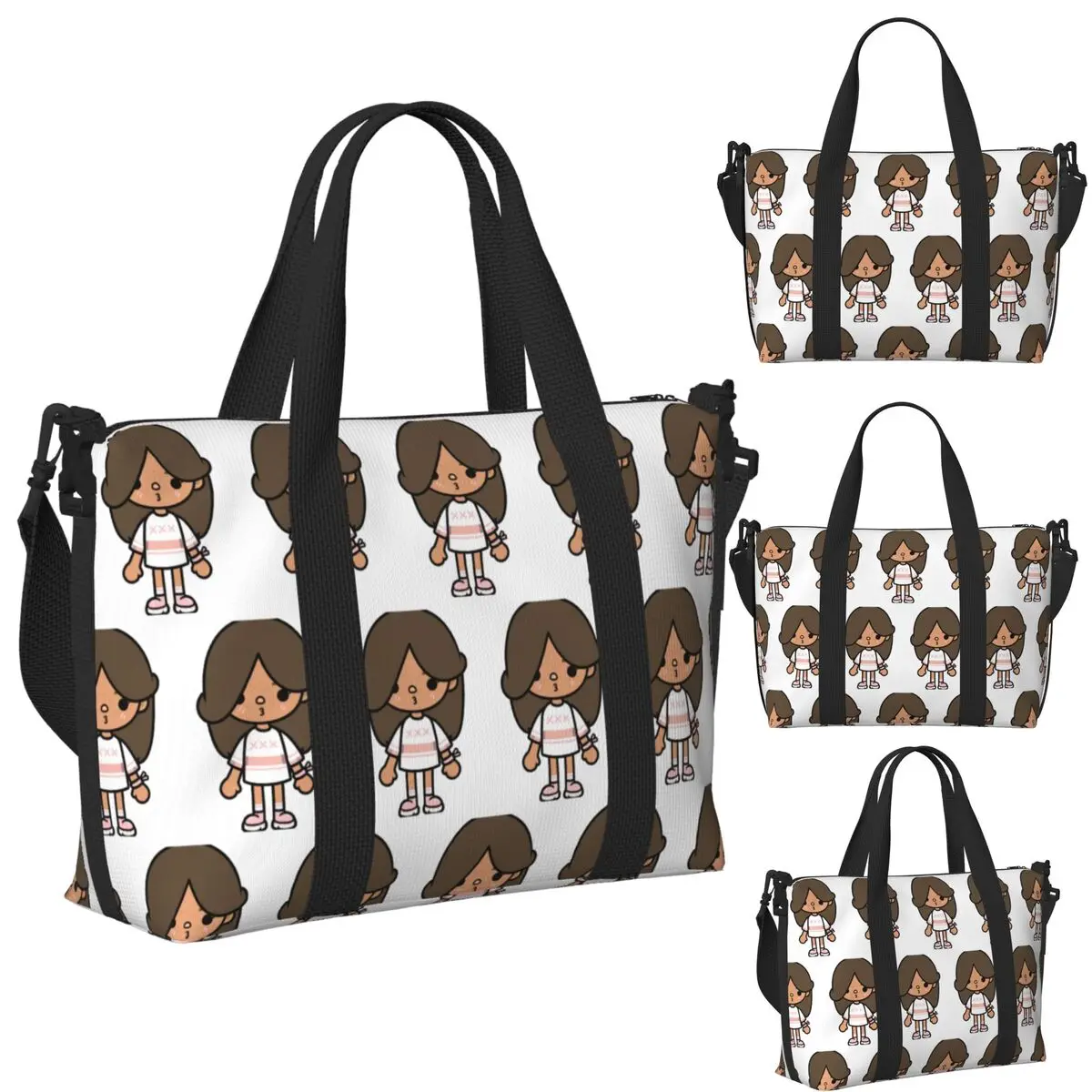 

Toca Life Box Toca Boca Cute Beach Travel Bag Large Capacity Tote Bags for Gym Yoga Women Shopping Duffle Shoulder Bag