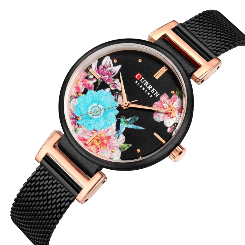 Curren/Carryon, новая модель9053, часы с сетчатым ремешком, водонепроницаемые кварцевые часы, модные часы, повседневные женские часы