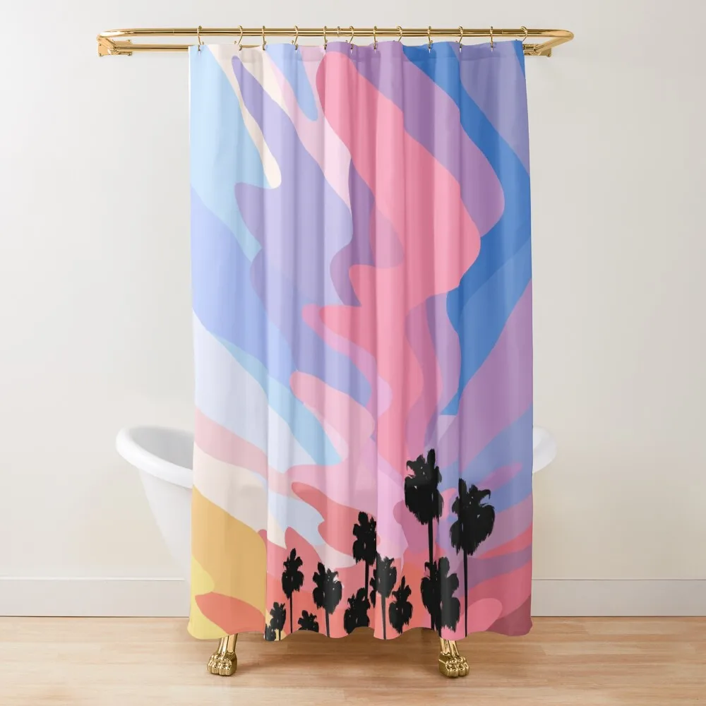 

Palm Tree Sunset Shower Curtain For Bathrooms Bathroom Accessories Cute Shower Curtain